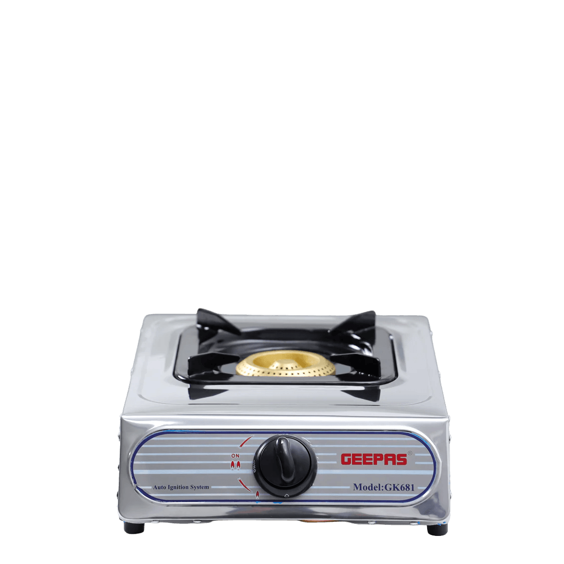 Geepas GK681 Stainless Steel Gas Cooker, Single Burner