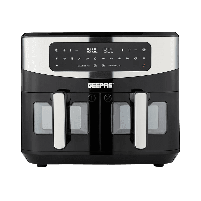Geepas 9 L Dual Basket Digital Air Fryer- GAF37525