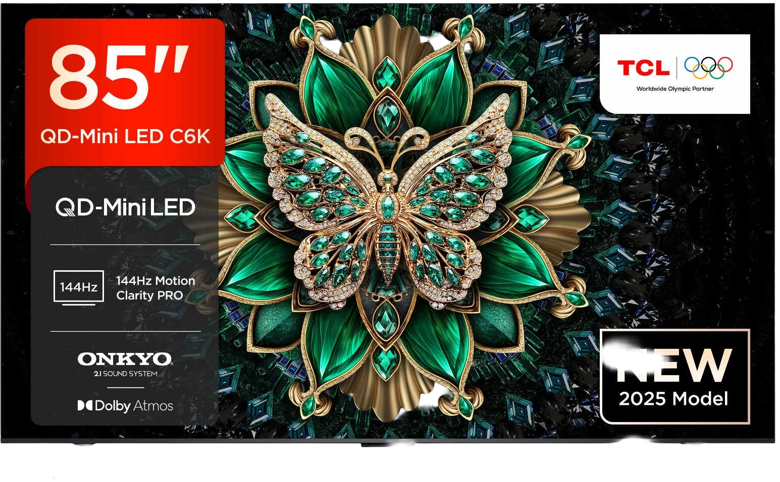 TCL 85 Inch QD-MiniLED QLED UHD 4K Smart Google TV, 85C6K