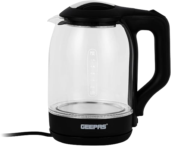 Geepas Geepas-Electric Glass Kettle, 1.8 L, GK9901N
