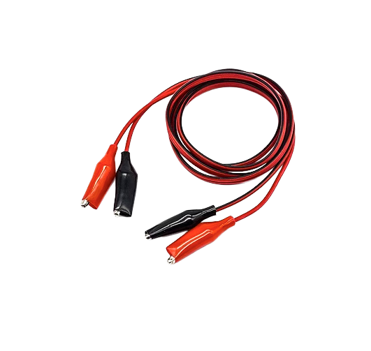 Double Crocodile Clip Cable Alligator Clip Red and Black 2 Wires
