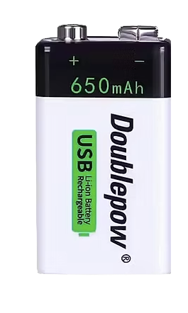 9V Rechargeable battery 650mAh USB Rechargeable